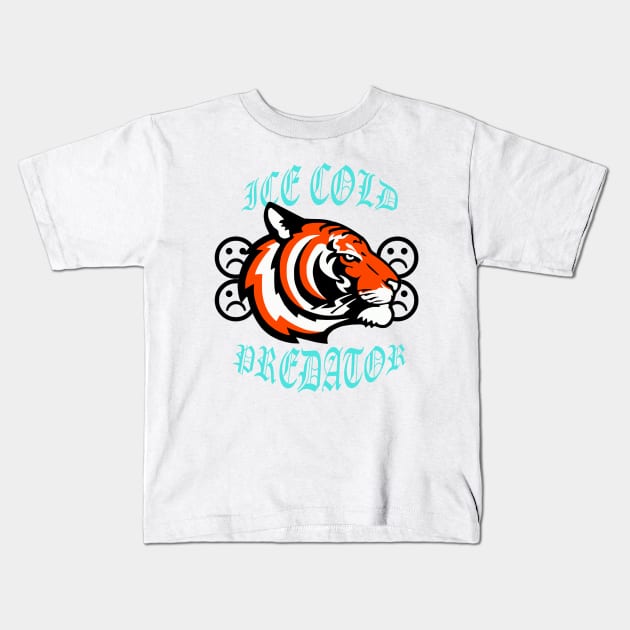 icy tiger predator Kids T-Shirt by Simonpeters98